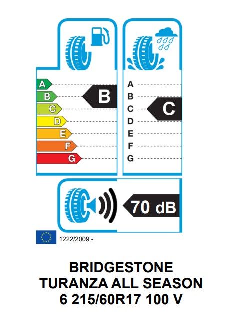 Eticheta Energetica Anvelope  215 60 R17 Bridgestone Turanza  6 