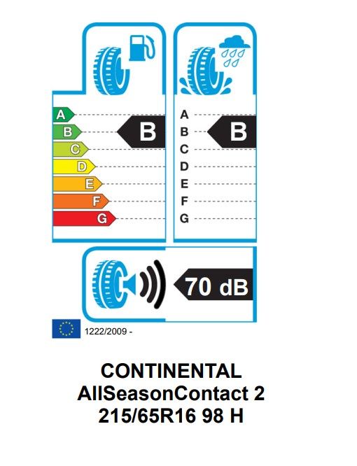 Eticheta Energetica Anvelope  215 65 R16 Continental  Contact 2 