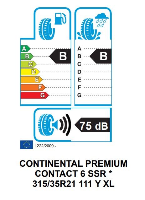 Eticheta Energetica Anvelope  315 35 R21 Continental Premiumcontact 6 