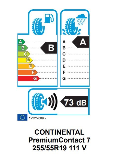 Eticheta Energetica Anvelope  255 55 R19 Continental Premiumcontact 7 
