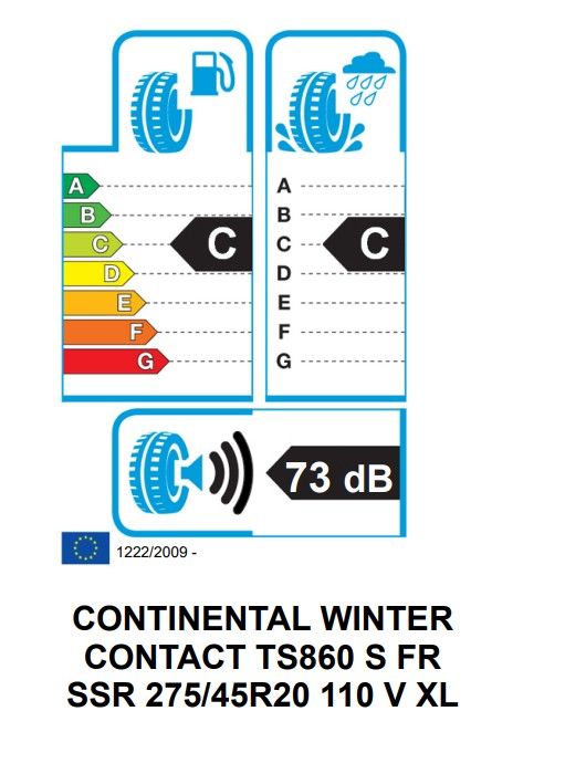 Eticheta Energetica Anvelope  275 45 R20 Continental Wintercontact Ts 860 S 