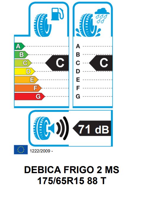 Eticheta Energetica Anvelope  175 65 R15 Debica Frigo 2 