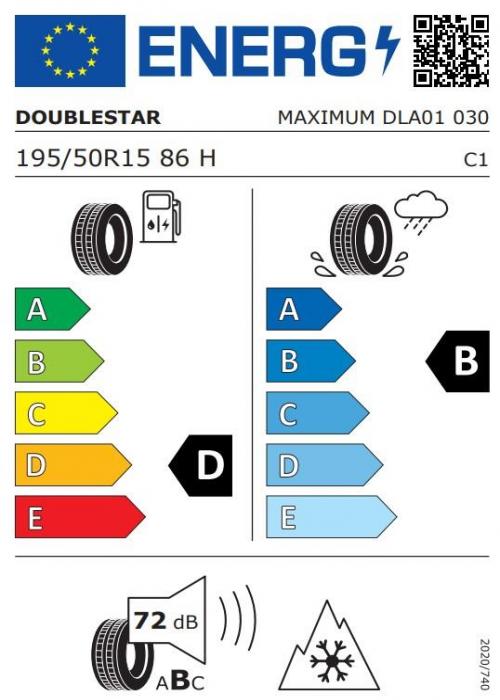 Eticheta Energetica Anvelope  195 50 R15 Doublestar Dla01 
