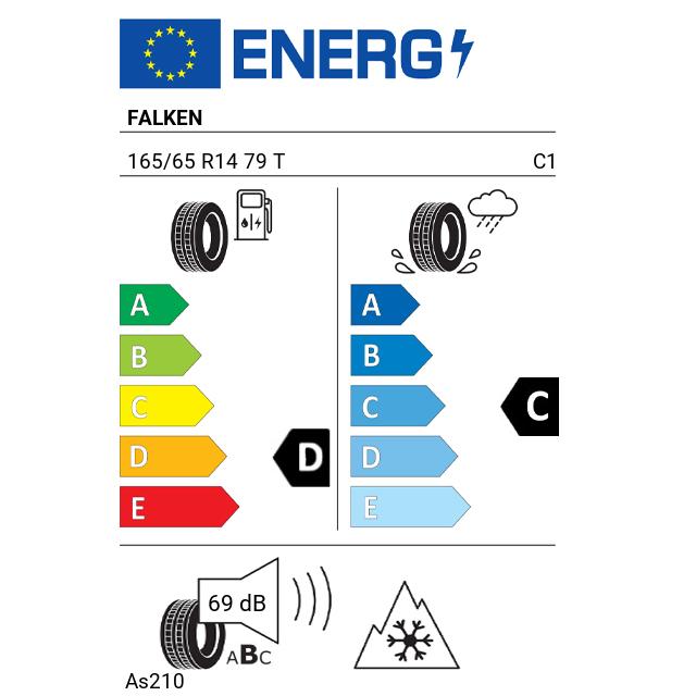 Eticheta Energetica Anvelope  165 65 R14 Falken As210 