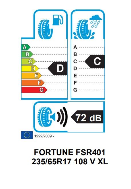 Eticheta Energetica Anvelope  235 65 R17 Fortune Fsr401 