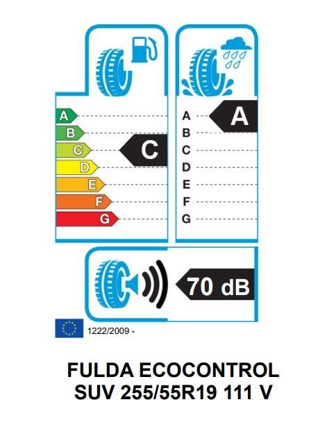 Eticheta Energetica Anvelope  255 55 R19 Fulda Eco Control 