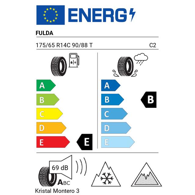 Eticheta Energetica Anvelope  175 65 R14C Fulda Kristal Montero 3 