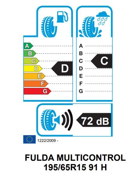 Eticheta Energetica Anvelope  195 65 R15 Fulda Multicontrol 