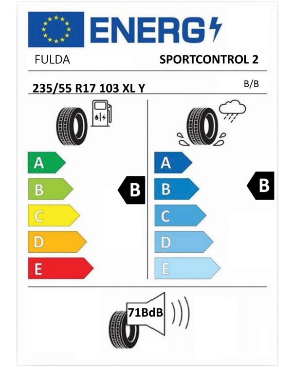 Eticheta Energetica Anvelope  235 55 R17 Fulda Sportcontrol 2 
