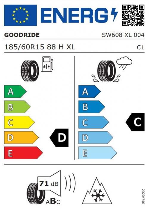 Eticheta Energetica Anvelope  185 60 R15 Goodride Sw-608 
