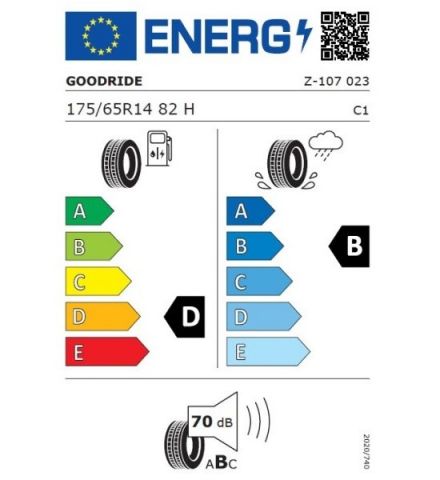 Eticheta Energetica Anvelope  175 65 R14 Goodride Z107 Zupereco 