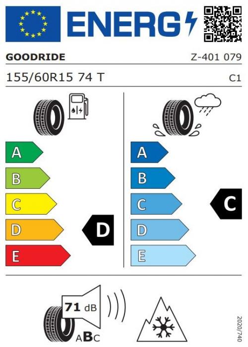 Eticheta Energetica Anvelope  155 60 R15 Goodride Z401 