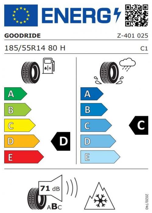 Eticheta Energetica Anvelope  185 55 R14 Goodride Z401 