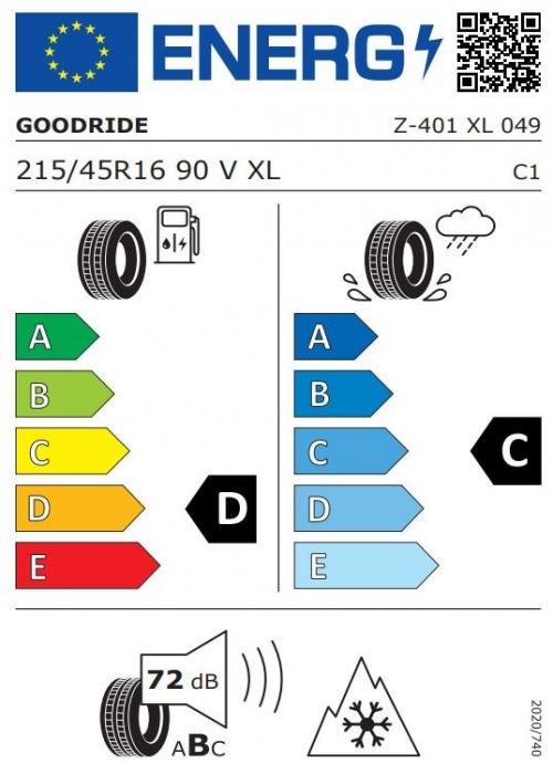 Eticheta Energetica Anvelope  215 45 R16 Goodride Z-507 