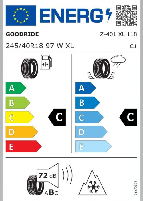 Eticheta Energetica Anvelope  245 40 R18 Goodride Z401 