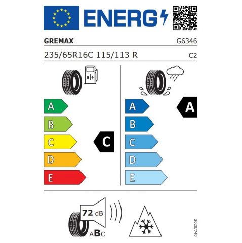 Eticheta Energetica Anvelope  235 65 R16C Gremax Gm609 