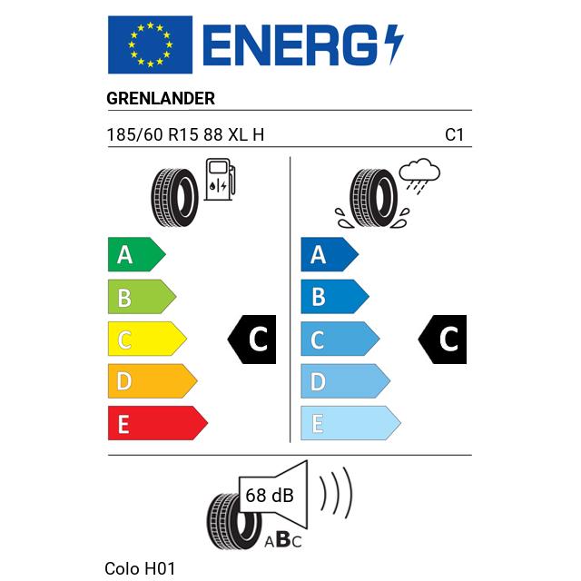 Eticheta Energetica Anvelope  185 60 R15 Grenlander Colo H01 