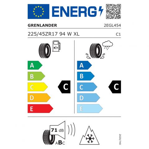 Eticheta Energetica Anvelope  225 45 R17 Grenlander Greenwing A/s 