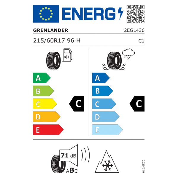 Eticheta Energetica Anvelope  215 60 R17 Grenlander Greenwing A/s 