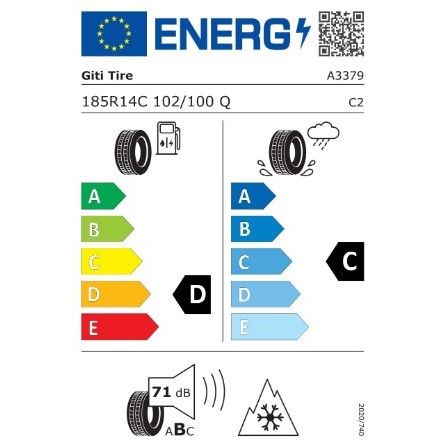 Eticheta Energetica Anvelope  185 80 R14C Gt Radial Maxmiler Wt2 