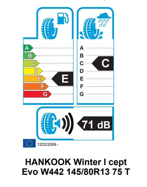 Eticheta Energetica Anvelope  145 80 R13 Hankook Winter I*cept Rs W442 