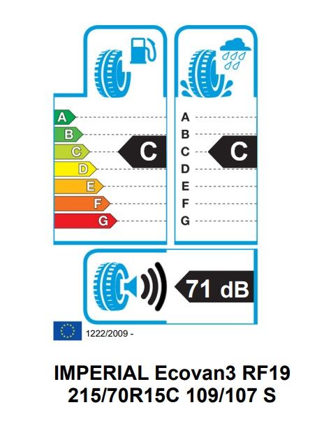 Eticheta Energetica Anvelope  215 70 R15C Imperial Ecovan 3 