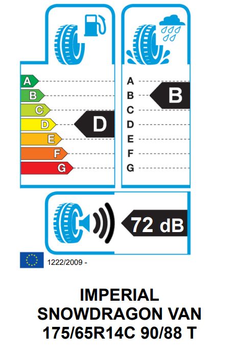 Eticheta Energetica Anvelope  175 65 R14C Imperial Snowdragon Van 