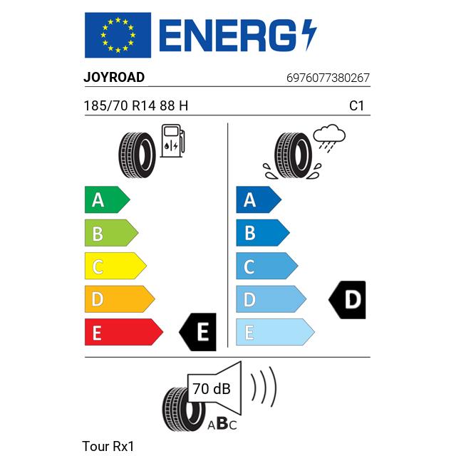 Eticheta Energetica Anvelope  185 70 R14 Joyroad Tour Rx1 