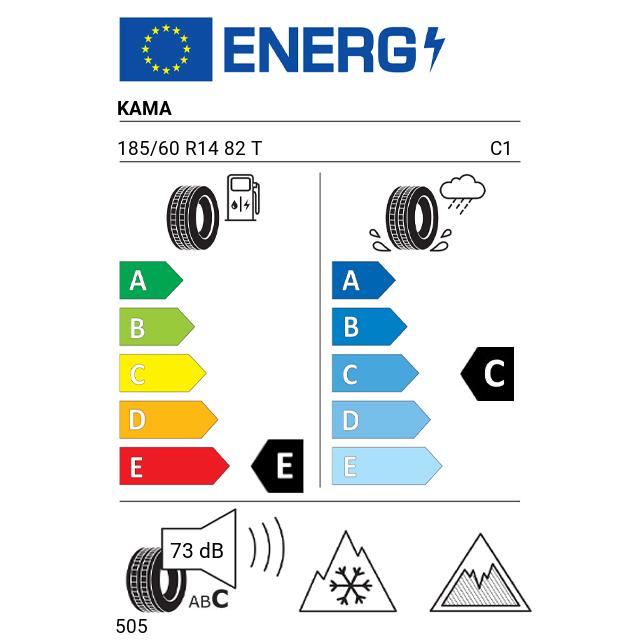 Eticheta Energetica Anvelope  185 60 R14 Kama 505 