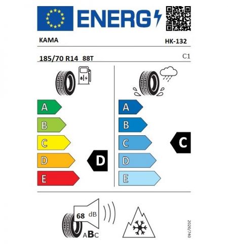 Eticheta Energetica Anvelope  185 70 R14 Kama Breeze Hk-132 