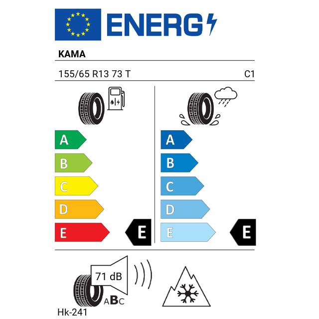 Eticheta Energetica Anvelope  155 65 R13 Kama Hk-241 
