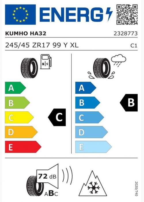 Eticheta Energetica Anvelope  245 45 R17 Kumho Ha32 