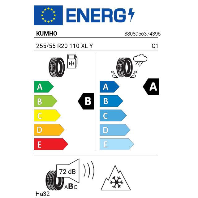 Eticheta Energetica Anvelope  255 55 R20 Kumho Ha32 