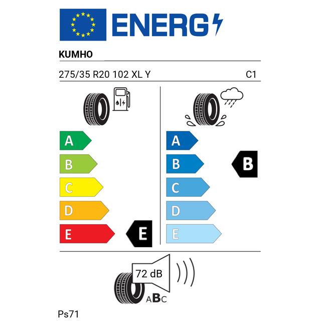 Eticheta Energetica Anvelope  275 35 R20 Kumho Ps71 