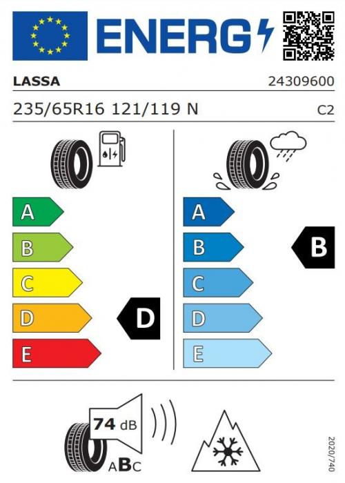 Eticheta Energetica Anvelope  235 65 R16C Lassa Multiways-c 