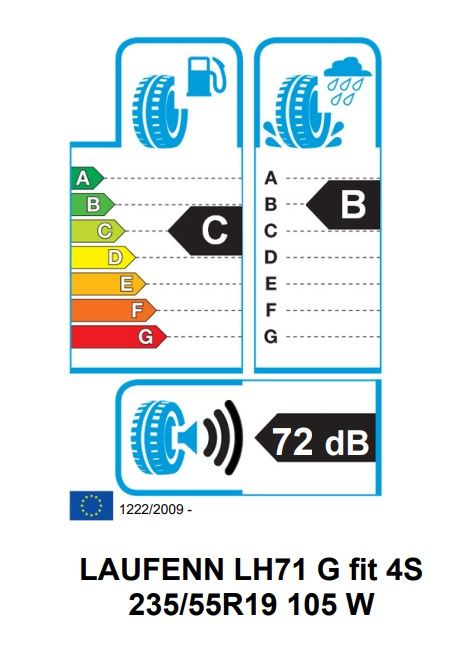 Eticheta Energetica Anvelope  235 55 R19C Laufenn G Fit 4s 