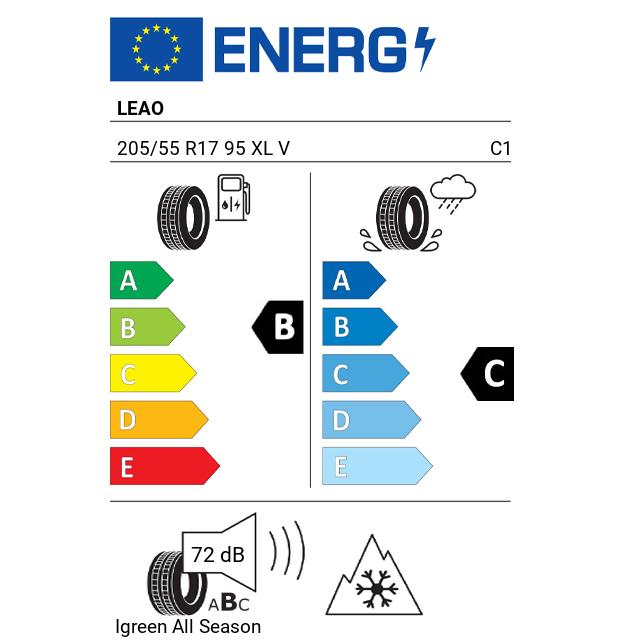 Eticheta Energetica Anvelope  205 55 R17 Leao Igreen  