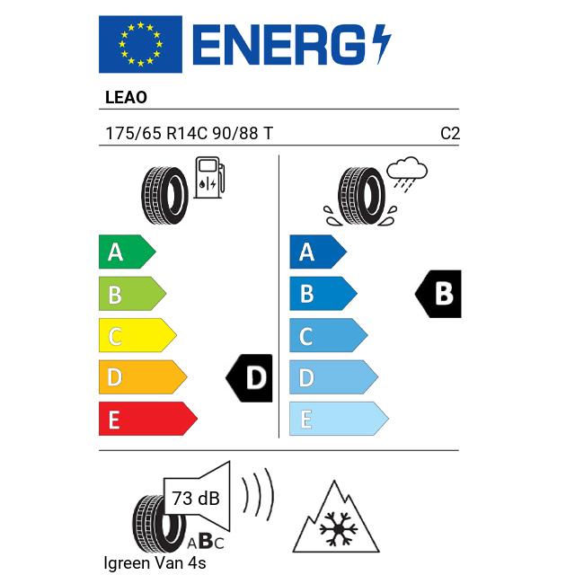 Eticheta Energetica Anvelope  175 65 R14C Leao Igreen Van 4s 