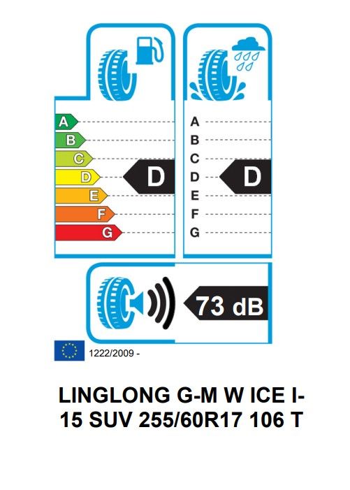 Eticheta Energetica Anvelope  255 60 R17 Linglong G-m W Ice I-15 Suv 