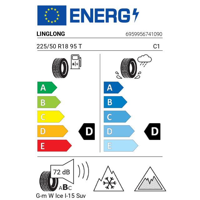 Eticheta Energetica Anvelope  225 50 R18 Linglong G-m W Ice I-15 Suv 