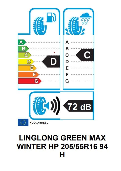 Eticheta Energetica Anvelope  205 55 R16 Linglong Green Max Winter Hp 