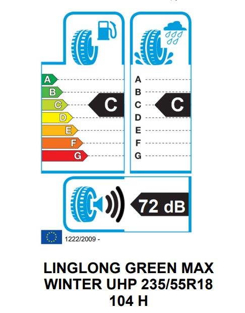 Eticheta Energetica Anvelope  235 55 R18 Linglong Green Max Winter Uhp 