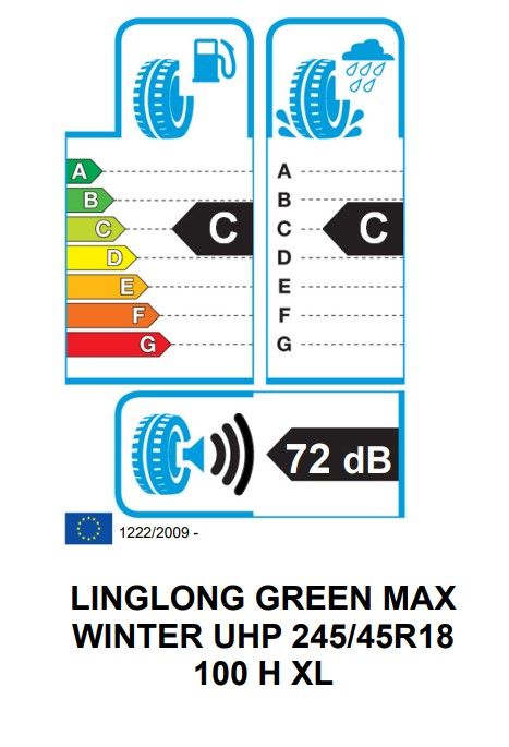 Eticheta Energetica Anvelope  245 45 R18 Linglong Green Max Winter Uhp 