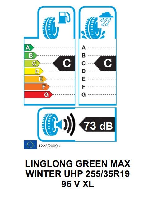 Eticheta Energetica Anvelope  255 35 R19 Linglong Green Max Winter Uhp 