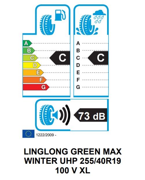 Eticheta Energetica Anvelope  255 40 R19 Linglong Green Max Winter Uhp 