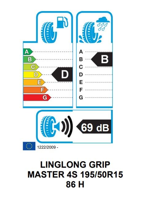 Eticheta Energetica Anvelope  195 50 R15 Linglong Grip Master 4s 