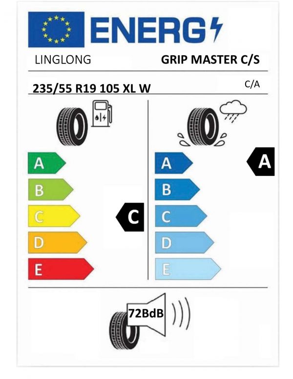Eticheta Energetica Anvelope  235 55 R19 Linglong Grip Master C/s 
