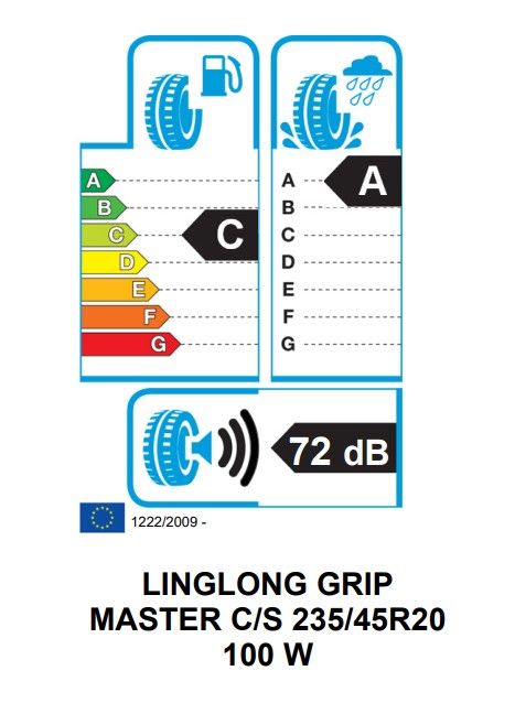 Eticheta Energetica Anvelope  235 45 R20 Linglong Grip Master C/s 