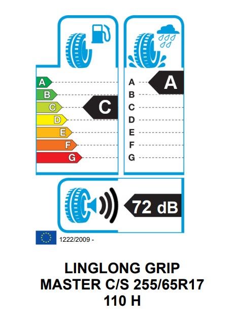 Eticheta Energetica Anvelope  255 65 R17 Linglong Grip Master C/s 