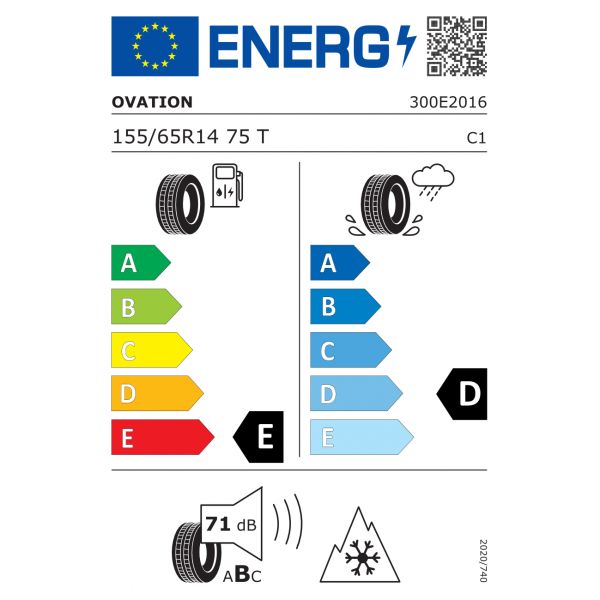 Eticheta Energetica Anvelope  155 65 R14 Ovation W586 